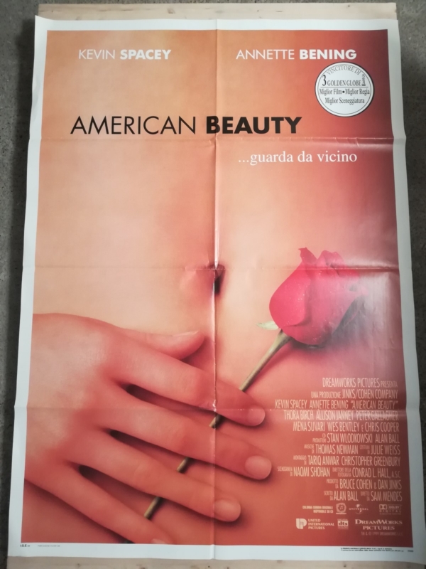 AMERICAN BEAUTY Original Movie Poster 39x55" 2Sh Italian SPACEY BENING