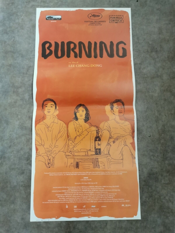 BURNING Original Movie Poster 12x27" Italian LEE CHANG DONG