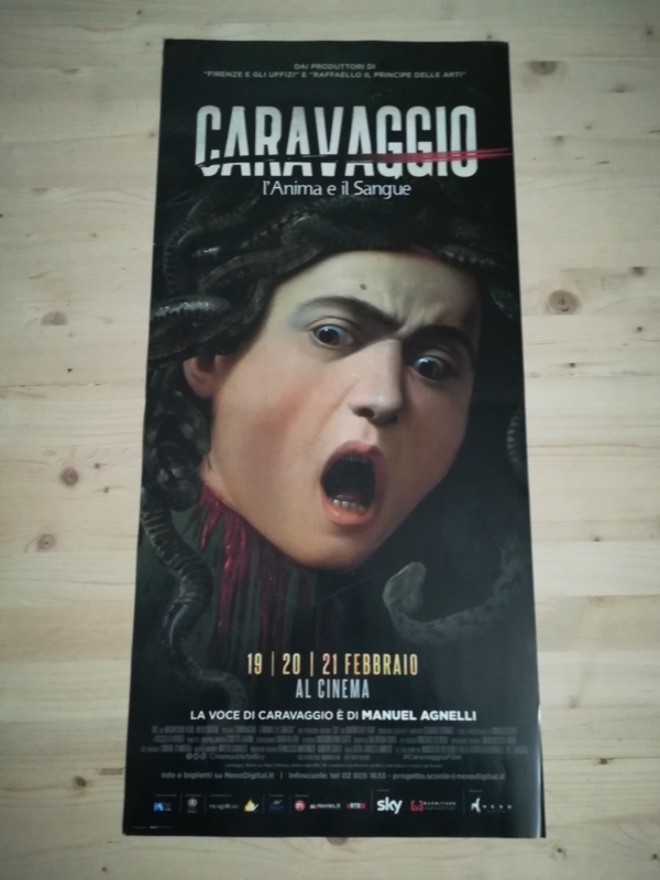 CARAVAGGIO SOUL AND BLOOD Original Movie Poster Art Exhibition 12x27" Italian