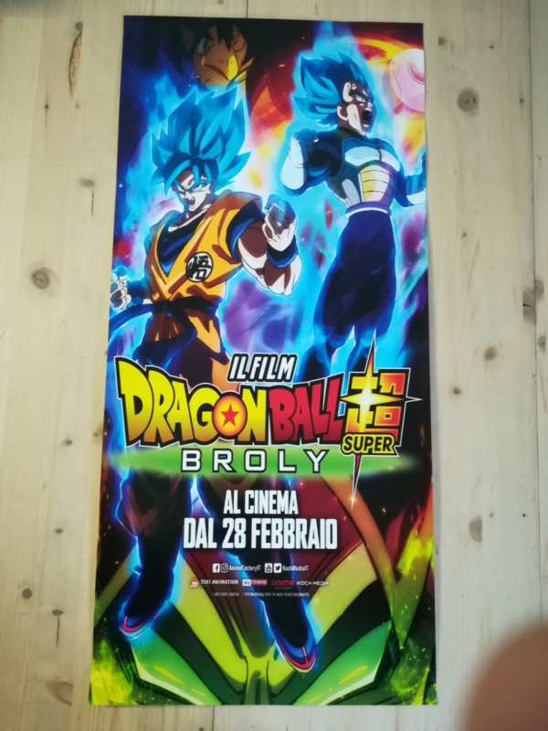 DRAGON BALL SUPER BROLY Original Movie Poster 12x27" Italian NAGAMINE ANIME