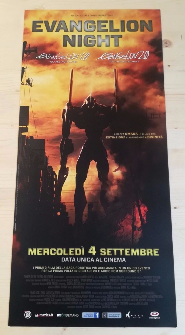 EVANGELION NIGHT Locandina Originale 33x70 Poster Film Japan Anime