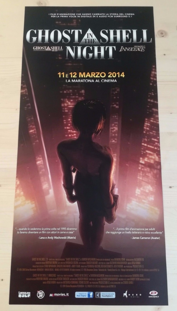 GHOST IN THE SHELL NIGHT Locandina Originale 33x70 Poster Film Japan Anime