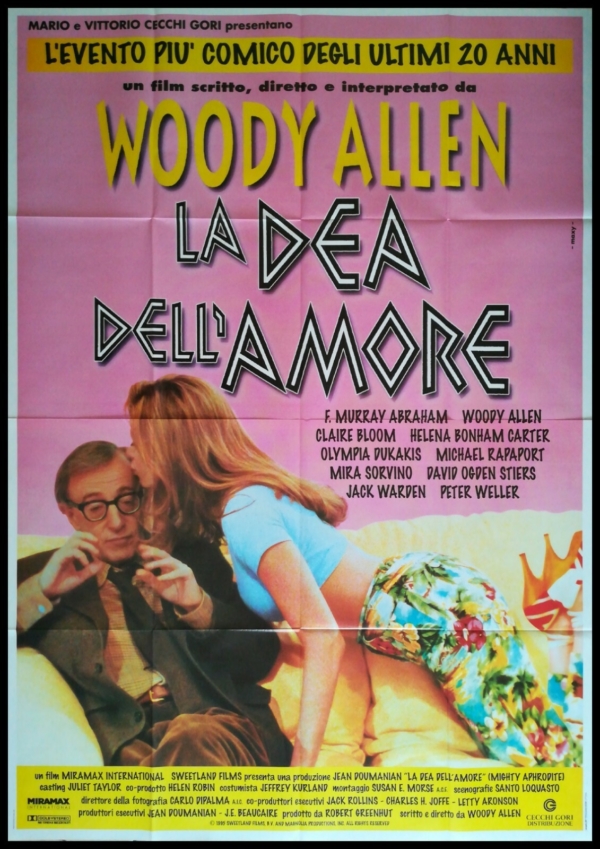 LA DEA DELL'AMORE Manifesto Film 4F Poster Originale Cinema WOODY ALLEN SORVINO
