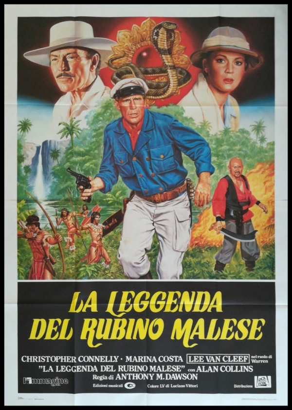 LEGGENDA RUBINO MALESE Manifesto Film 4F Poster Originale Cinema LEE VAN CLEEF