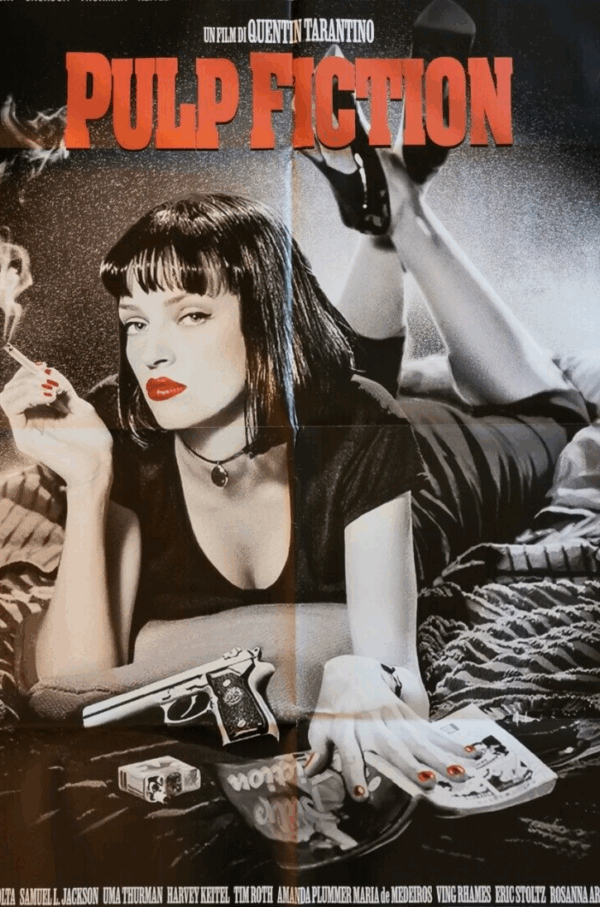PULP FICTION 4K Original Movie Poster 39x55" 2Sh Italian TARANTINO TRAVOLTA - immagine 3