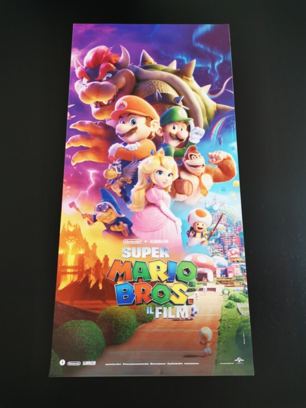 SUPER MARIO BROS Original Movie Poster 12x27" Italian NINTENDO