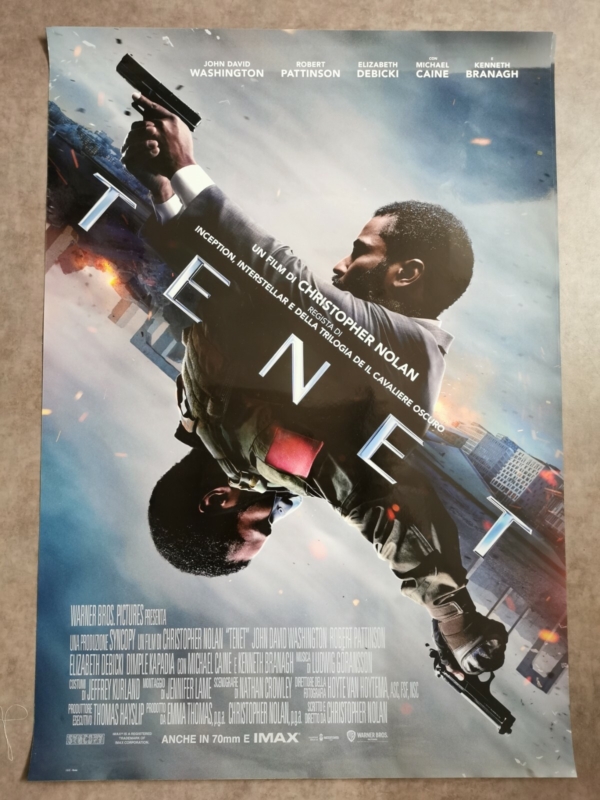 TENET Original Movie Poster 27x40" Italian NOLAN PATTINSON WASHINGTON CAINE