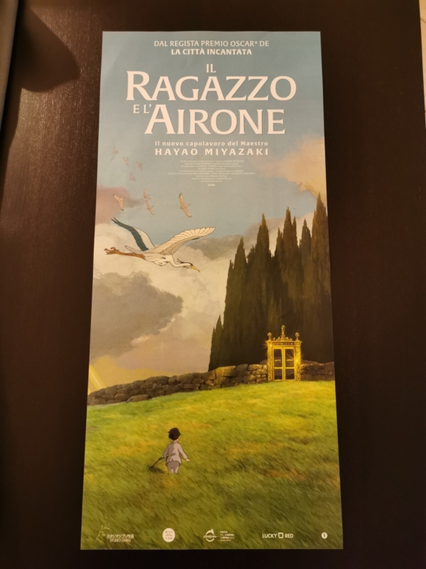 THE BOY AND THE HERON Original Movie Poster 12x27" Italian MIYAZAKI