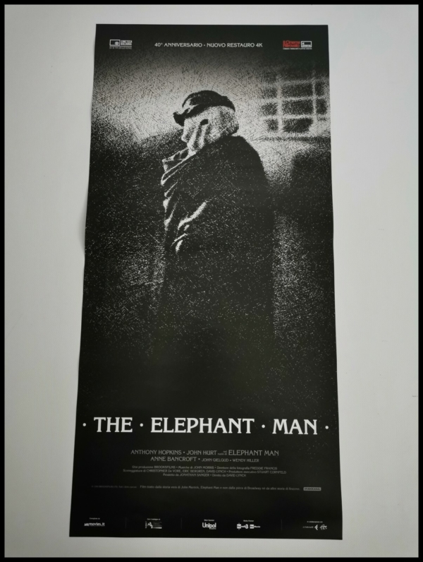 THE ELEPHANT MAN Original Movie Poster 12x27" Italian DAVID LYNCH HOPKINS