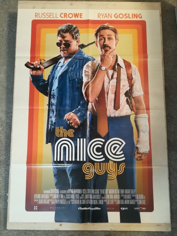THE NICE GUYS Manifesto Film 2F Poster Originale Cinema 100x140 GOSLING CROWE