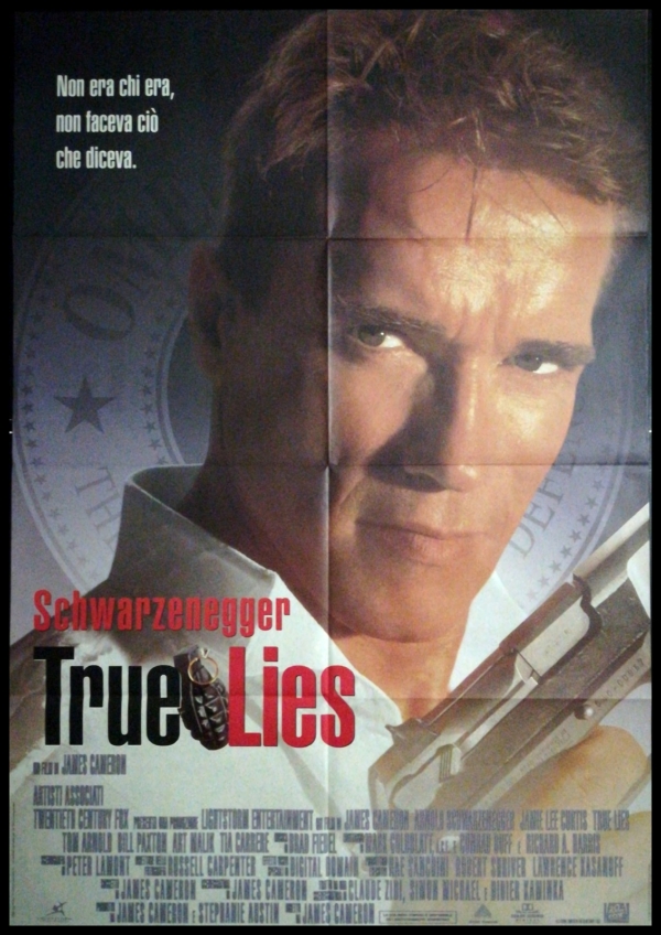 TRUE LIES Manifesto Film 2F Poster Originale Cinema ARNOLD SCHWARZENEGGER