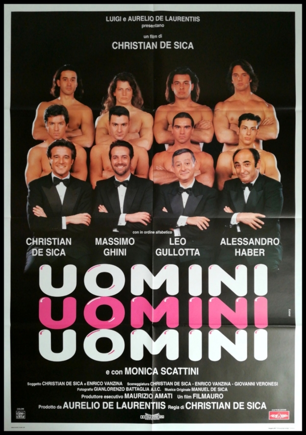 UOMINI Manifesto Film 2F Poster Originale Cinema DE SICA VANZINA VERONESI LGB