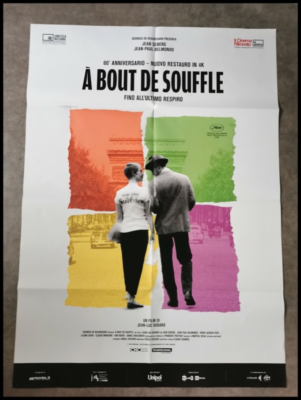 A BOUT DE SOUFFLE BREATHLESS 4K Original Movie Poster 39x55" 2Sh GODARD BELMONDO - immagine 3
