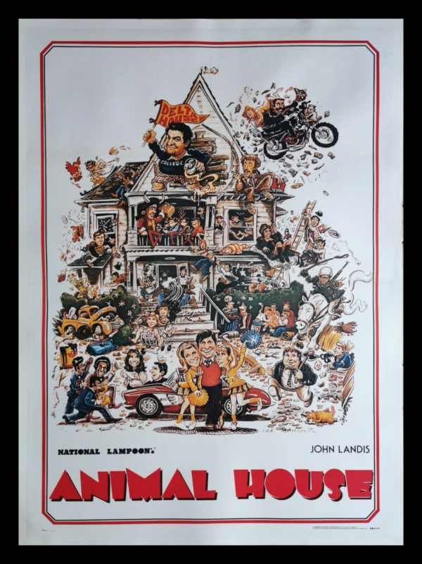 ANIMAL HOUSE Original Movie Poster 39x55 Italian LINEN BACKED LANDIS BELUSHI