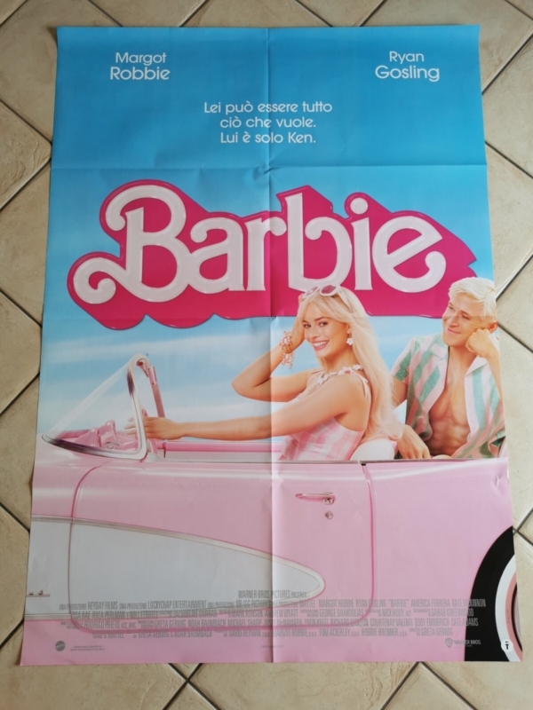 BARBIE Original Movie Poster 39x55" 2Sh Italian RYAN GOSLING MARGOT ROBBIE