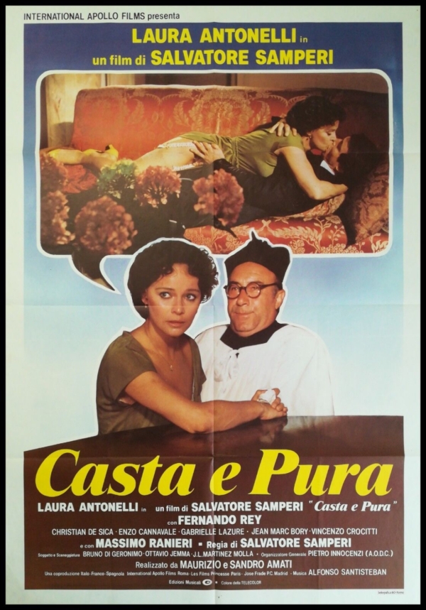 CASTA E PURA Manifesto Film 2F Poster Originale Cinema RANIERI LAURA ANTONELLI