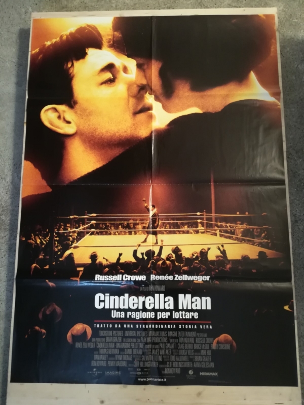 CINDERELLA MAN Original Movie Poster 39x55" 2Sh Italian CROWE ZELLWEGER BOXE