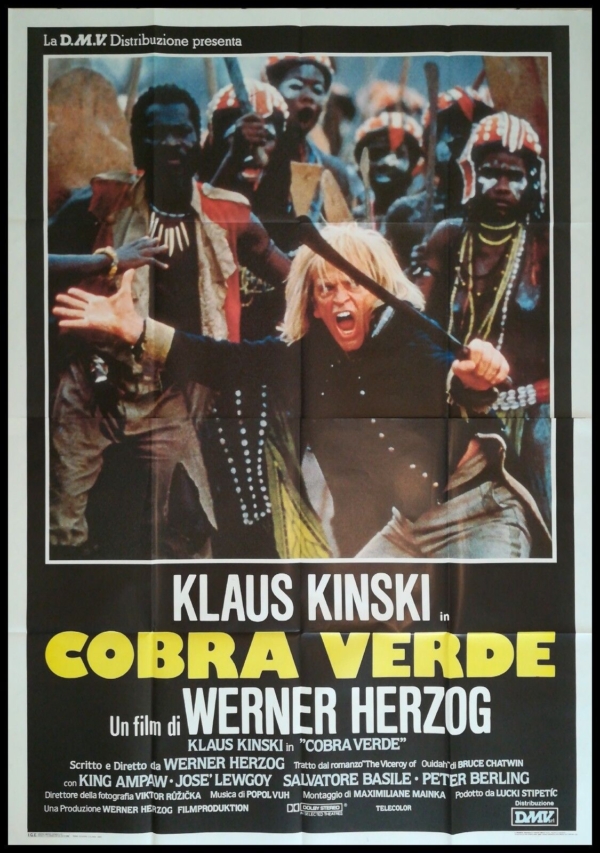 COBRA VERDE Manifesto Film 4F Poster Originale Cinema KLAUS KINSKI WERNER HERZOG