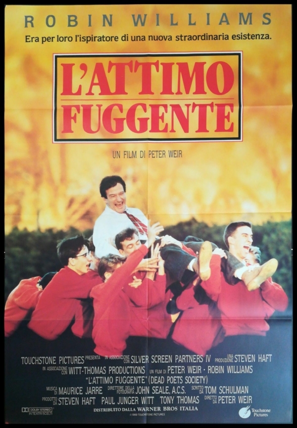 DEAD POETS SOCIETY Original Movie Poster 39x55" 2Sh Italian WEIR ROBIN WILLIAMS