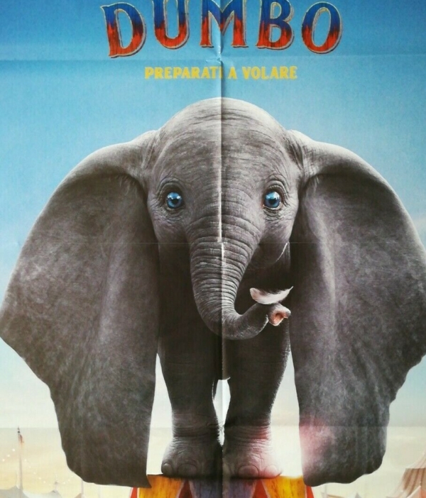 DUMBO Original Movie Poster 39x55" 2Sh Italian DISNEY TIM BURTON GREEN FARREL - immagine 3