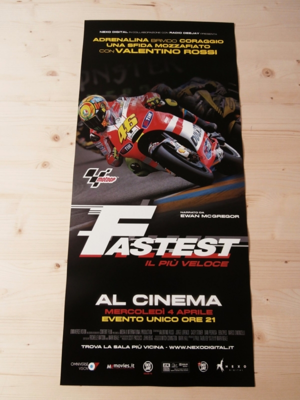 FASTEST VALENTINO ROSSI Original Movie Poster 12x27" Italian DOCTOR 46