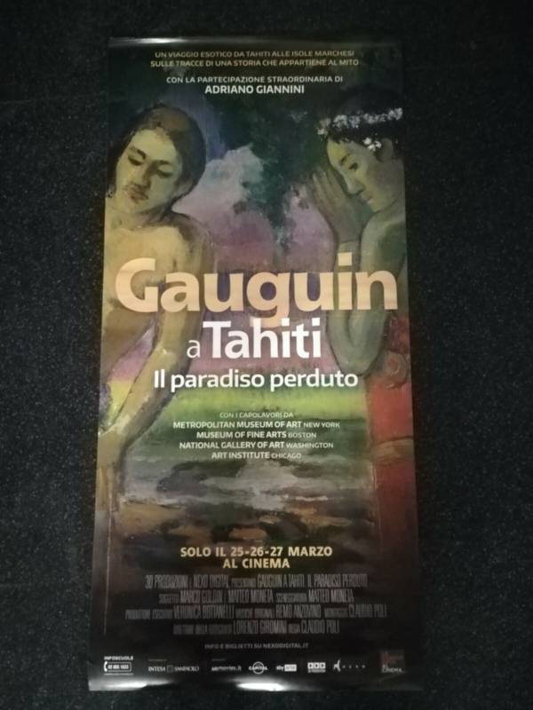 GAUGUIN A TAHITI PARADISO PERDUTO Locandina Cinema 33x70 Poster Originale Film