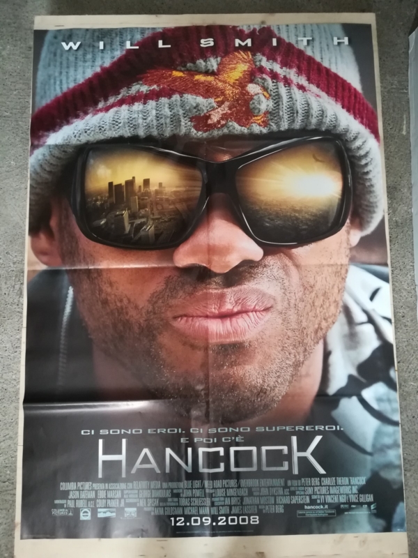HANCOCK Manifesto Film 2F Poster Originale Cinema 100x140 WILL SMITH THERON