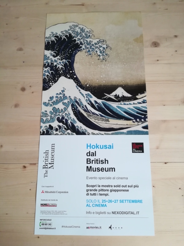 HOKUSAI BRITISH MUSEUM Locandina Cinema 33x70 Poster Originale Arte Film
