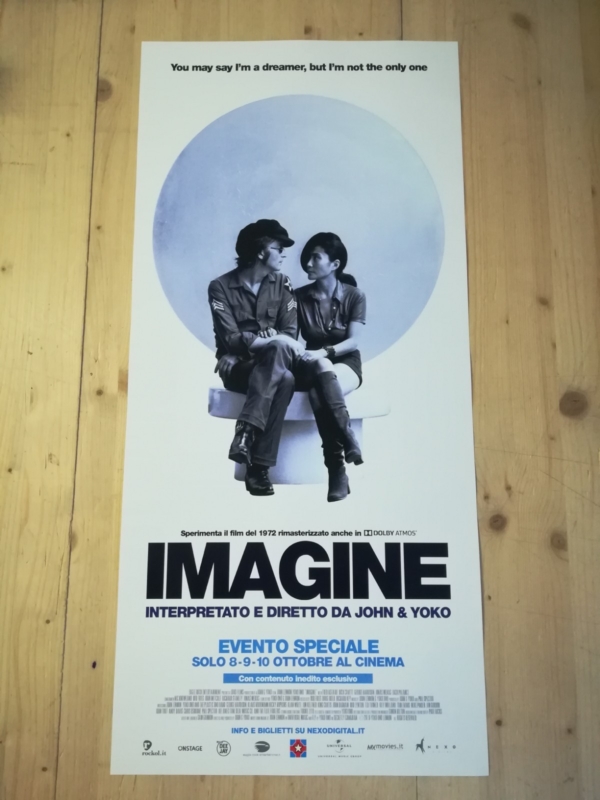 IMAGINE Original Music Movie Poster 12x27" JOHN LENNON BEATLES YOKO ONO