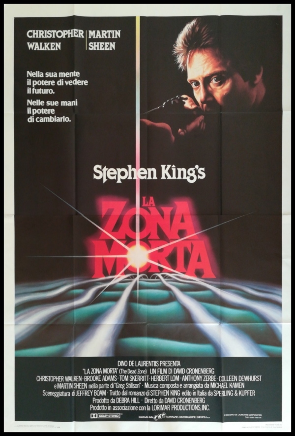 LA ZONA MORTA Manifesto Film 4F Poster Originale Cinema STEPHEN KING CRONENBERG