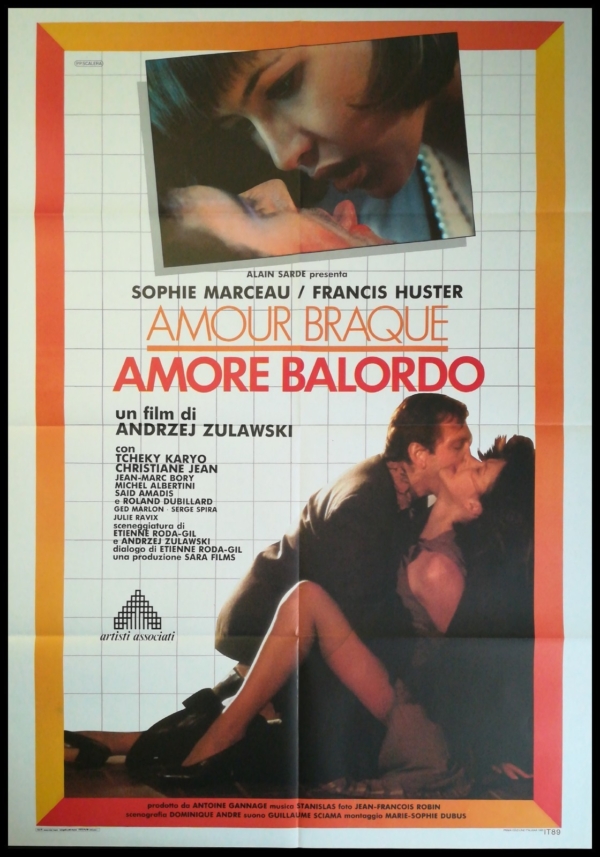 L'AMOUR BRAQUE 1985 Original Movie Poster 39x55" 2Sh Italian MARCEAU ZULAWSKI