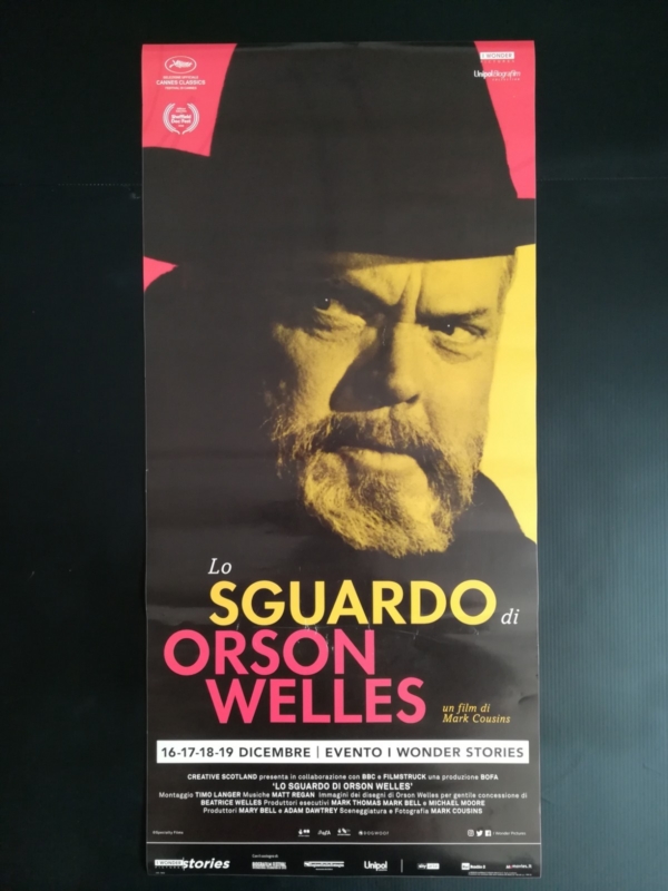 LO SGUARDO DI ORSON WELLES Locandina Cinema 33x70 Poster Originale Arte Film