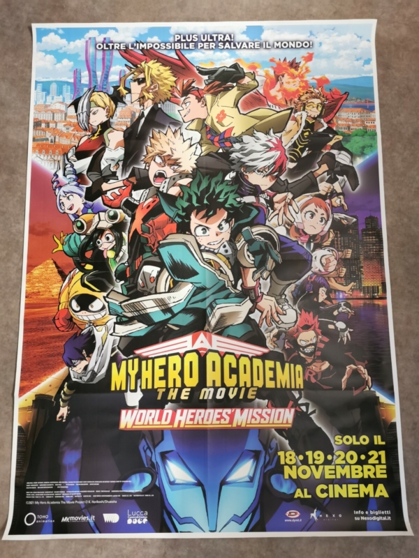 MY HERO ACADEMIA WORLD HEROS MISSION Original Movie Poster 39x55" 2Sh Italian