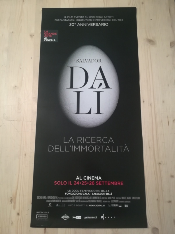 SALVADOR DALI RICERCA IMMORTALITA Locandina 33x70 Poster Originale Arte Film