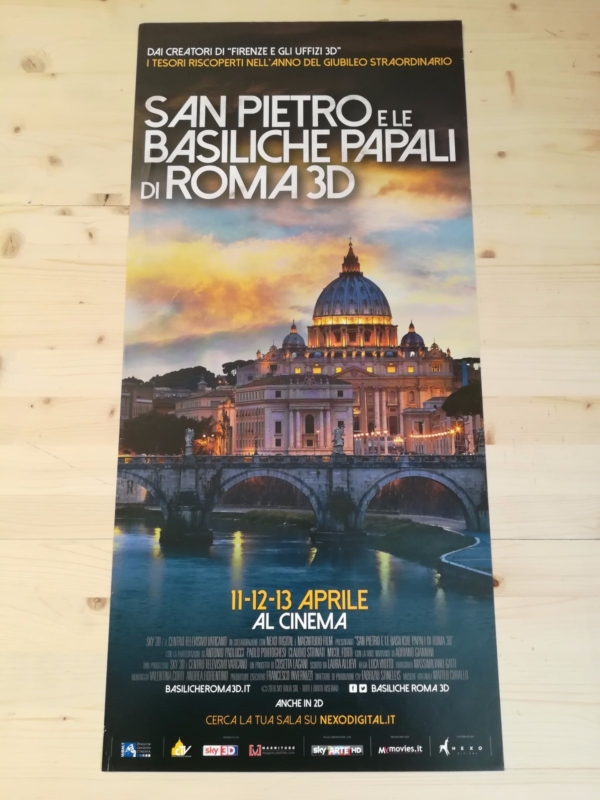 SAN PIETRO BASILICHE Locandina Cinema 33x70 Poster Originale Arte Film
