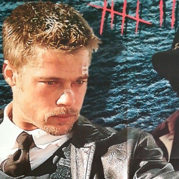 SEVEN 1995 Original Movie Poster 39x55" 2Sh Italian BRAD PITT FREEMAN FINCHER - immagine 3