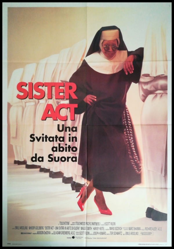 SISTER ACT Manifesto Film 2F Poster Originale Cinema GOLDBERG KEITEL NAJIMY