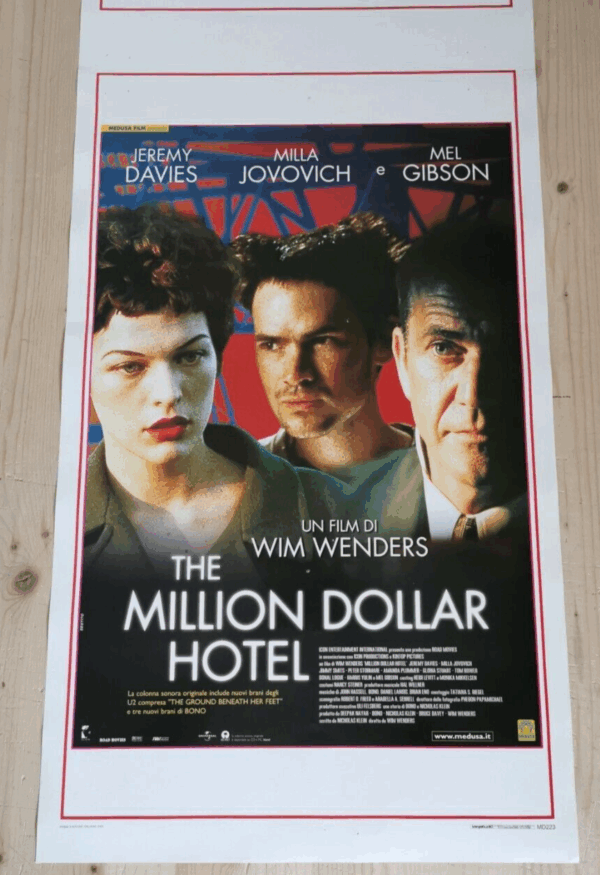 THE MILLION DOLLAR HOTEL Original Movie Poster 12x27" Italian WIM WENDERS - immagine 3
