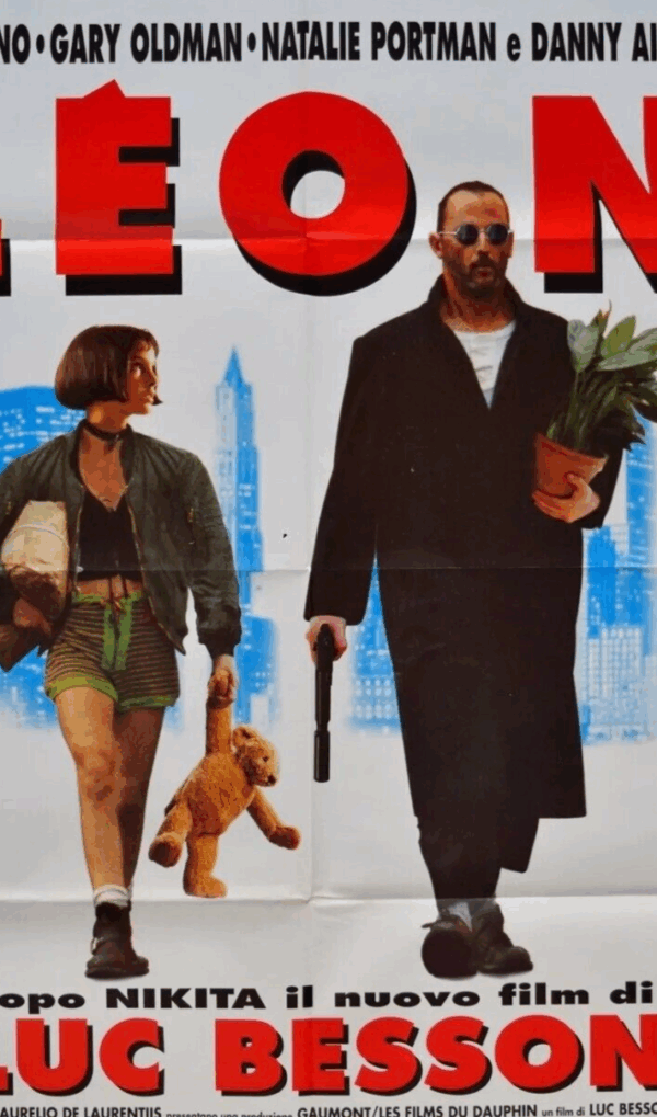 THE PROFESSIONAL LEON Original Movie Poster 39x55" 2Sh Italian BESSON RENO - immagine 3
