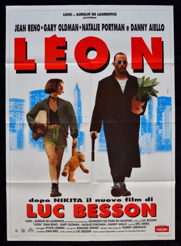 THE PROFESSIONAL LEON Original Movie Poster 39x55" 2Sh Italian BESSON RENO