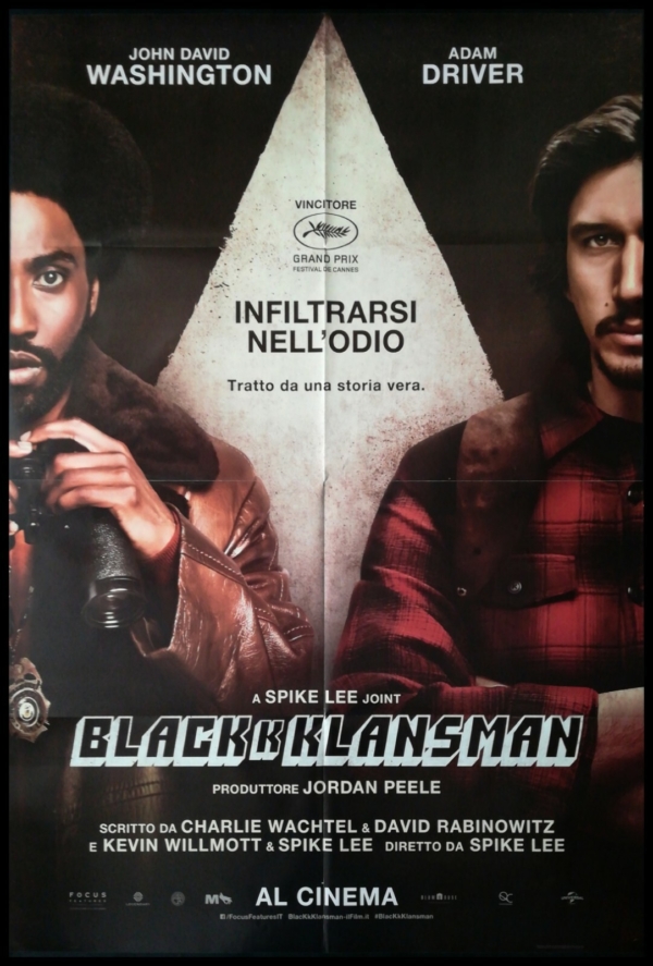 BLACKKKLANSMAN Manifesto Film 2F Poster Originale Cinema SPIKE LEE PEELE DRIVER