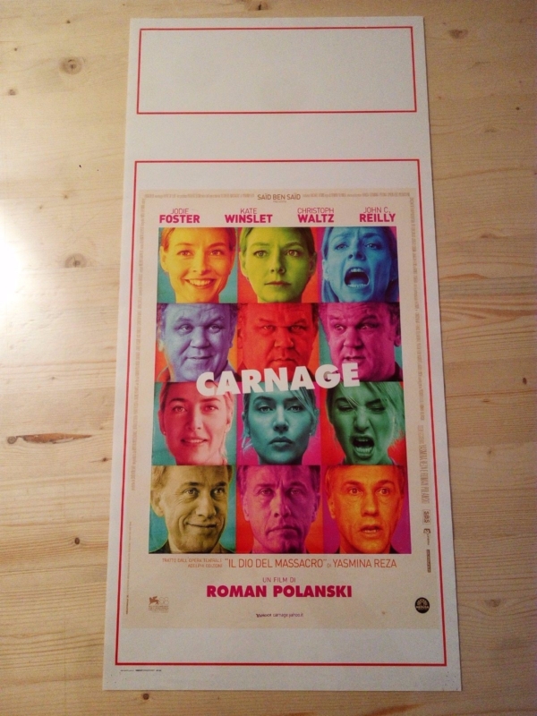 CARNAGE Original Movie Poster 12x27" Italian POLANSKI WALTZ
