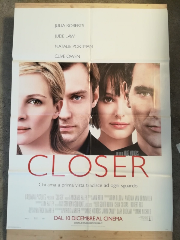 CLOSER Manifesto Film 2F Poster Originale Cinema 100x140 ROBERTS LAW PORTMAN