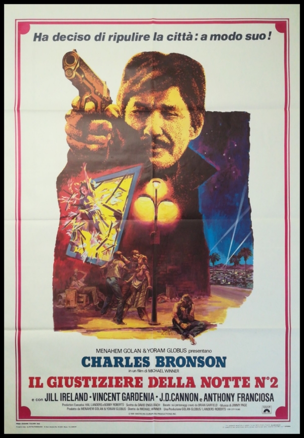 DEATH WISH 2 1982 Original Movie Poster 39x55" 2Sh Italian CHARLES BRONSON