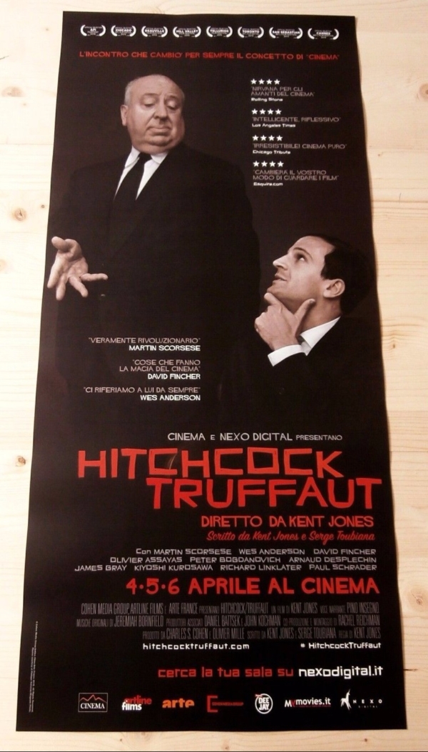 HITCHOCK TRUFFAUT Locandina Cinema 33x70 Poster Film Originale