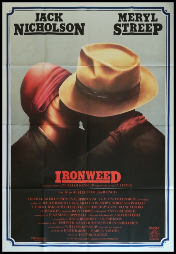 IRONWEED Manifesto Film 4F Poster Originale Cinema NICHOLSON STREEP