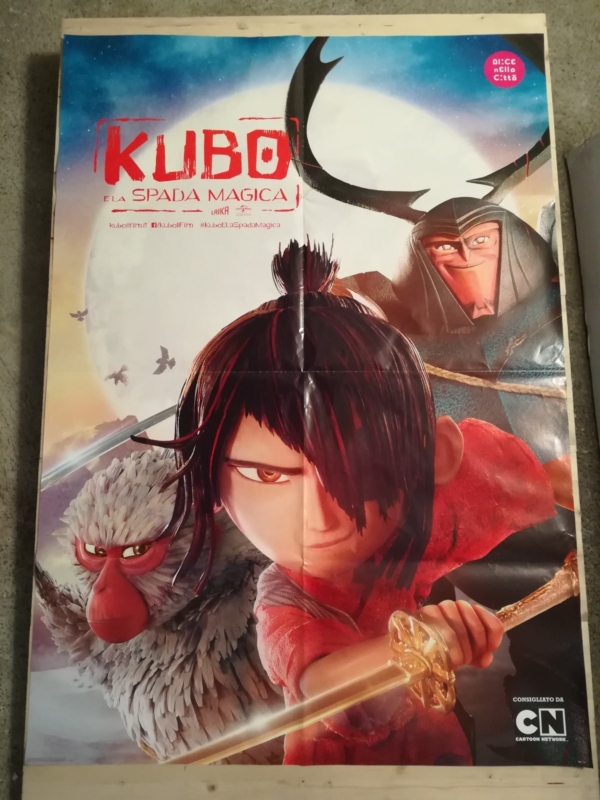 KUBO AND TWO STRINGS Original Movie Poster 39x55" 2Sh Italian MAGIC KNIGHT
