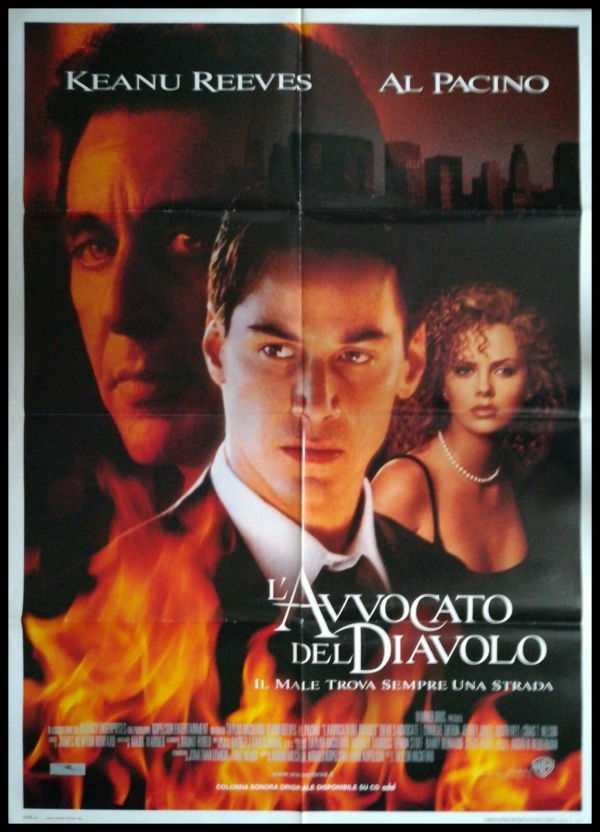 L'AVVOCATO DEL DIAVOLO Manifesto Film 2F Poster Originale REEVES AL PACINO