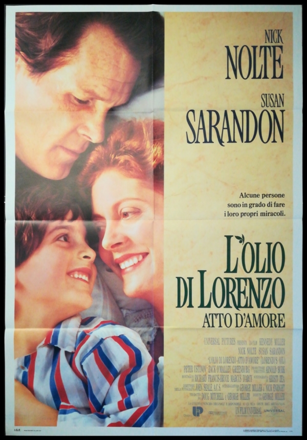 L'OLIO DI LORENZO Manifesto Film 2F Poster Originale Cinema NOLTE SARANDON