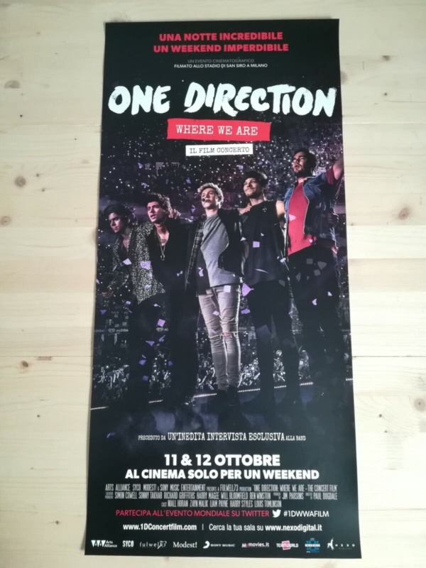 ONE DIRECTION WHERE WE ARE Locandina Cinema 33x70 Poster Originale
